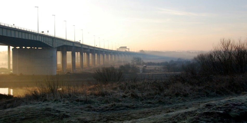 Woolston Viaduct looking south from No. 2 bed